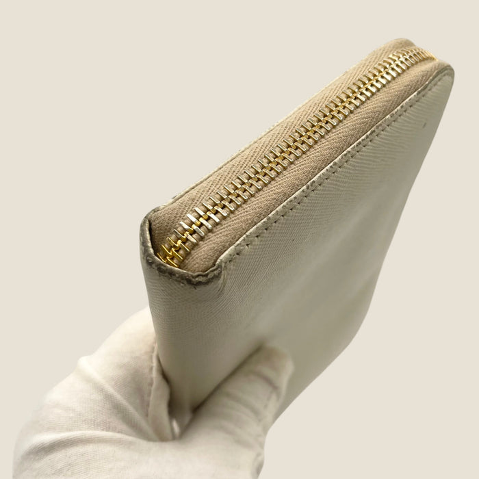 Prada Saffiano Leather Zip Around Continental Wallet