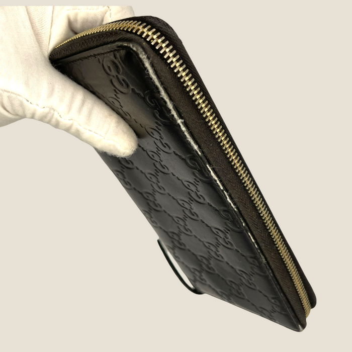 Gucci GG Guccissima Leather Zip Around Wallet