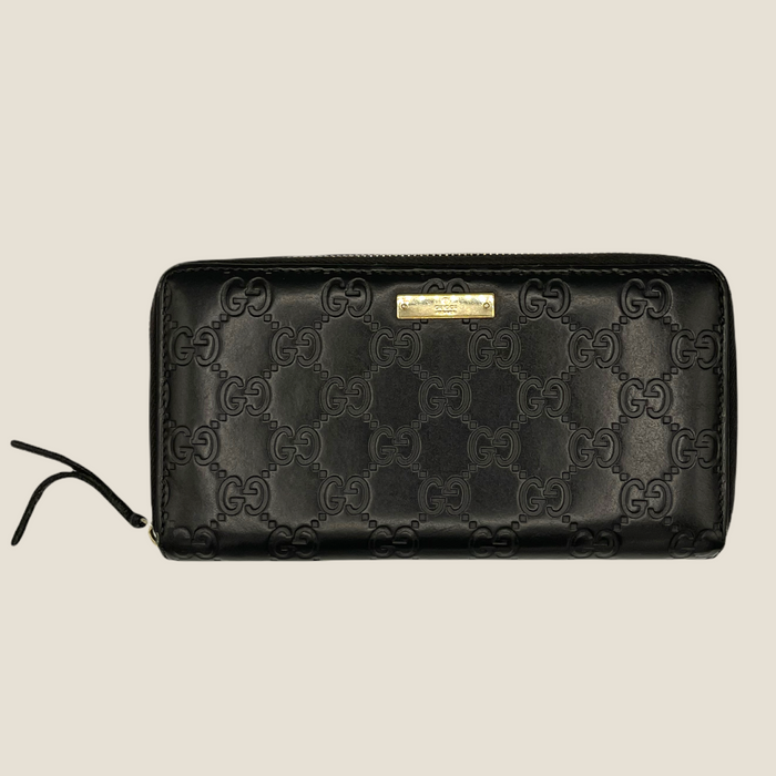 Gucci GG Guccissima Leather Zip Around Wallet