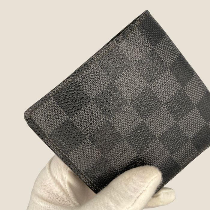 Louis Vuitton Damier Graphite Portefeuille Marco Bifold Men's Wallet 862775
