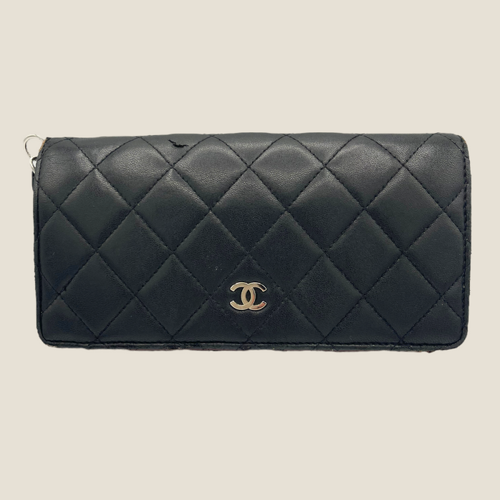 Chanel Quilted Matelasse Lambskin Wallet